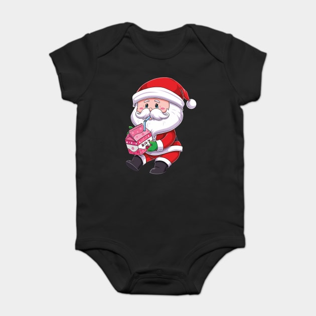 Santa Strawberry Milk Baby Bodysuit by GoshWow®